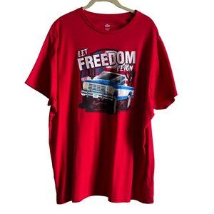 4/$25 Way To Celebrate Fourth of July T Shirt Let Freedom Reign Graphic Mens 3XL